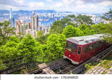 Viewpoint Victoria Peak Tram Landmark Hong Stock Photo 1781848820 ...