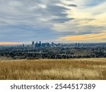 Views along the trails of Nose Hill in the fall in Calgary, Alberta
