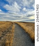 Views along the trails of Nose Hill in the fall in Calgary, Alberta
