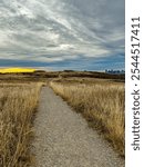 Views along the trails of Nose Hill in the fall in Calgary, Alberta
