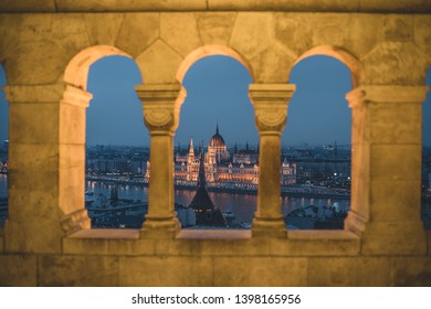 Views Of Budapest Parliament From Fisherman's Bastion