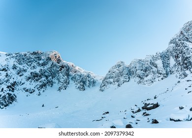 Views of the Cambre d'Aze mountain during a morning ski mountaineering activity