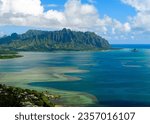 Views from a hiking trail on Oahu, Hawaii.