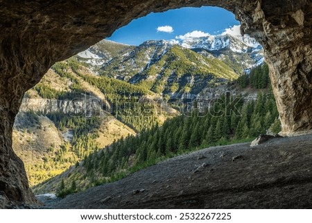 Views from the inside of Wind Caves in Logan Canyon