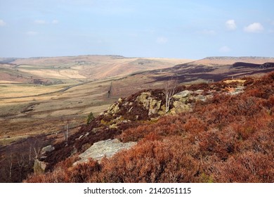 Views From Mother Cap Of The Dark Peak In The Peak District, Derbyshire, UK