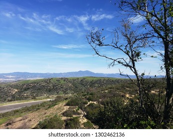 Views Of Mountains From Across A Freeway, Orange County