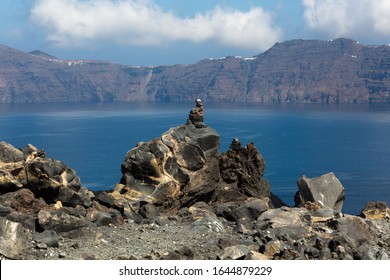 Views From Nea Kameni In Sunny Day