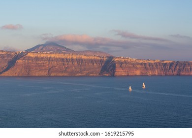 Views from Palea Kameni, volcanic islands near Santorini