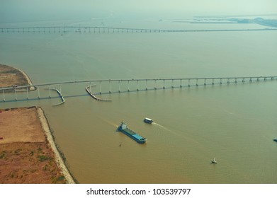 Views Of The Pearl River Delta, Macao Bridges