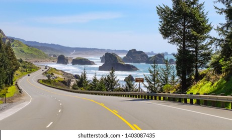 Views of the perfect coastal road trip along the Pacific Coast Highway in Southern Oregon.