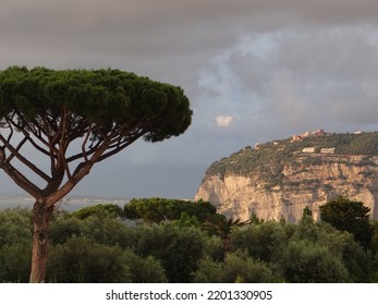 Views From Sorrento, Italy Of Mt. Vesuvius And Surrounding Area