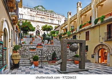 Views Of Taormina At Sicily Close To Etna