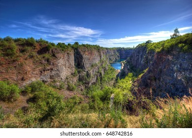 Views of Velka amerika, Lake in the old quarry, Czech republic