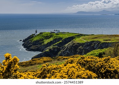 Views while walking along the cliff of Howth Head Dublin North.Howth, Dublin, Ireland