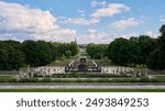 The Vigeland park in Oslo, Norway with its sculptures and trees