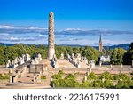 The Vigeland Park in Oslo scenic view, capital of Norway