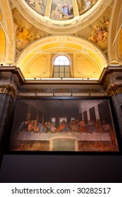 VIGEVANO, ITALY - APRIL 8: The Last supper reproduction in an Italian Church at an exposition called "Leonardo una mostra impossibile" April 8, 2009 in Vigevano.
