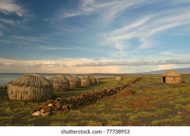 Viiew Of Turkana Village, Kenya