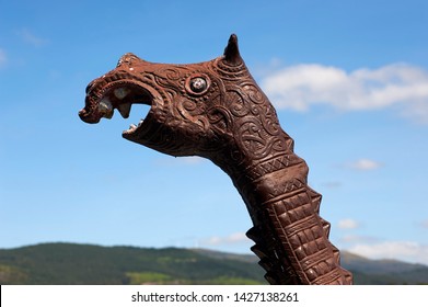 Viking Ship Figurehead Catoira Pontevedra Galicia Spain