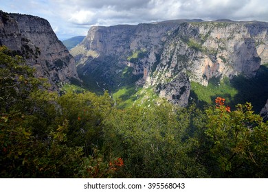 The Vikos Gorge, Pindus Mountains Of Northern Greece.