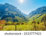 Vikos Gorge view from village vikos, a gorge in the Pindus Mountains of northern Greece