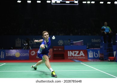 Viktor Axelsen From Denmark At Blibli Indonesia Open 2018 At Istora Senayan, Jakarta, Indonesia. July 03 2018.