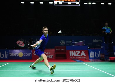 Viktor Axelsen From Denmark At Blibli Indonesia Open 2018 At Istora Senayan, Jakarta, Indonesia. July 03 2018.