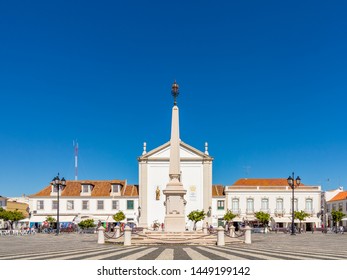 Vila Real De Santo António/Algarve/Portugal - March 14 2019: Marquês Pombal Square