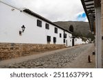 Villa de Leyva town, Colombia Street in municipality and colonial tourist town, part of the Boyacá department of Colombia. South America