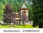 Villa Margherita, also known as Villa Beck Peccoz, now the Town Hall in Gressoney-Saint-Jean, Aosta Valley, Italy 