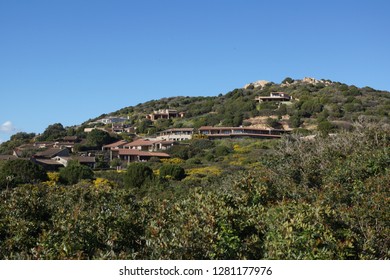 Villa in Tuscany with blue sky 