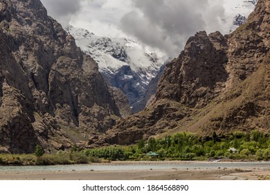 Village In Bartang Valley In Pamir Mountains, Tajikistan