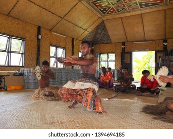 Village By Navua River, Vanua Levu, Fiji - 25th March 2014 - Drinking Kava Ceremony