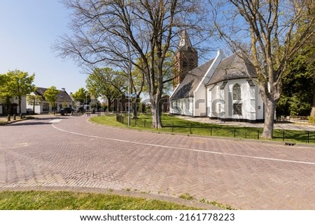 Village church of the small picturesque Dutch village of Zoelmond in the Betuwe.