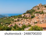 Village of Corbara in Corsica France