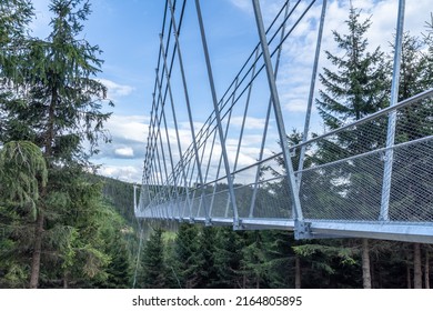 Village of Dolni Morava in the Czech Republic - the longest suspension bridge - Sky Bridge - Shutterstock ID 2164805895