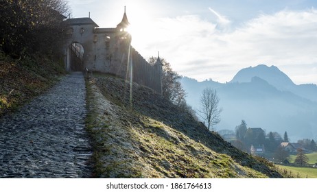 The Village Of Gruyeres, Switzerland. 