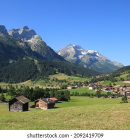 Village Gsteig Bei Gstaad In Summer.