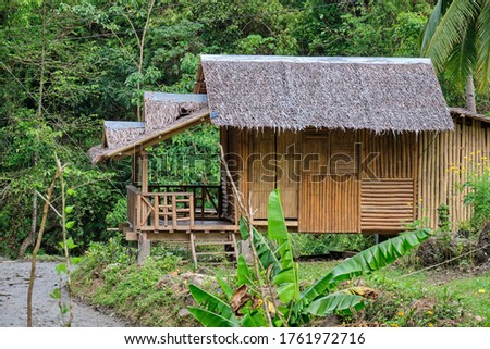 Village houses on Panay island Philippines