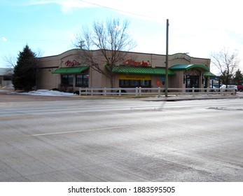 Village Inn Restaurant In The Snow (Cheyenne, Wyoming, USA) - 01\14\2020