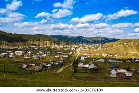 the village of Kaga in the Ural Mountains of the Republic of Bashkortostan. Russia.