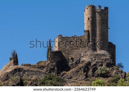 village of Lastours, castles of Lastours, Aude, French Republic, Europe