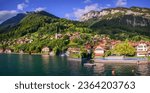 Village Merligen in the municipality of Sigriswil in the canton of Bern, Switzerland