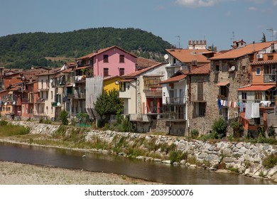Village Millesimo alomgh the river , Piemonte, Italy