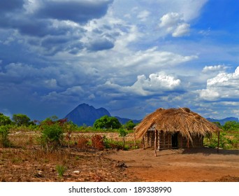 The Village Is In The Mountains. Fabulously Beautiful Landscape. Africa, Mozambique.