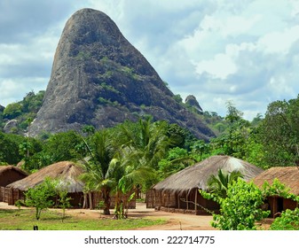 The Village Is In The Mountains. Fabulously Beautiful Landscape. Africa, Mozambique.