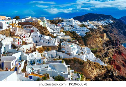Village Oia on Santorini island Greece