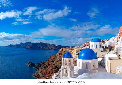 Village Oia on Santorini island Greece - Powered by Shutterstock