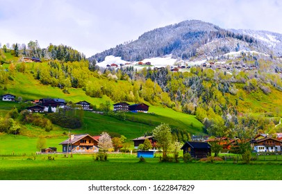 Village On Mountain Meadow View