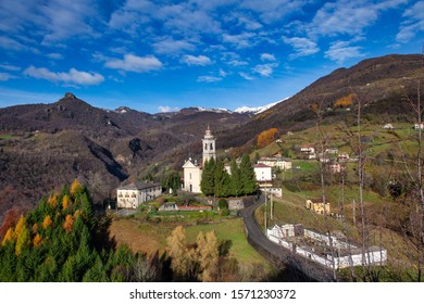 Village Of Pizzino In The Taleggio Valley, Province Of Bergamo Italy